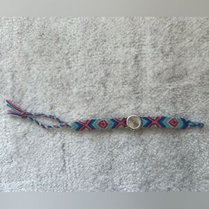Rainbow Friendship Bracelet Yarn Skinny Watch